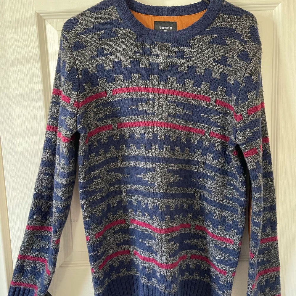 Forever 21 Elbow Patched Vintage Inspired Sweater